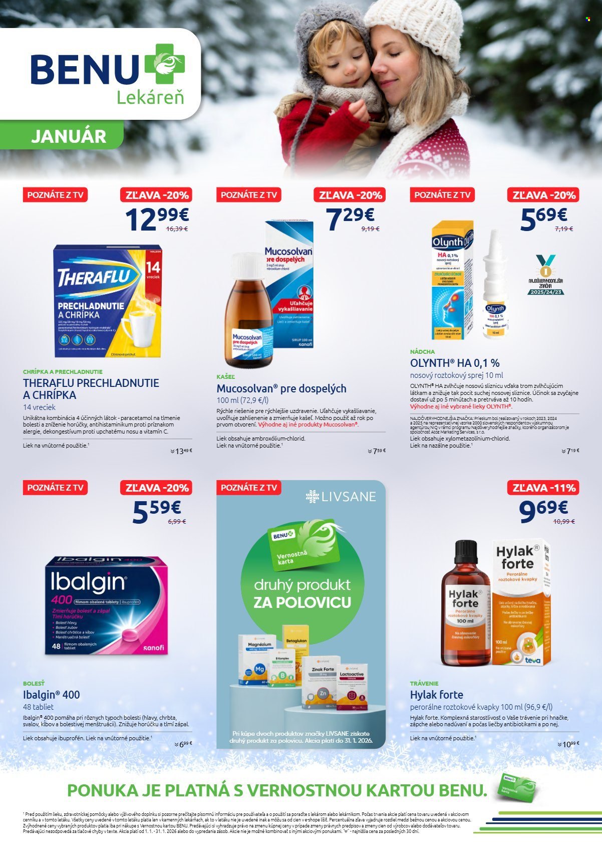 BENU LEKÁREŇ leták - Od štvrtka 1.1.2026 (2026-01-01 - 2026-01-31) | 1