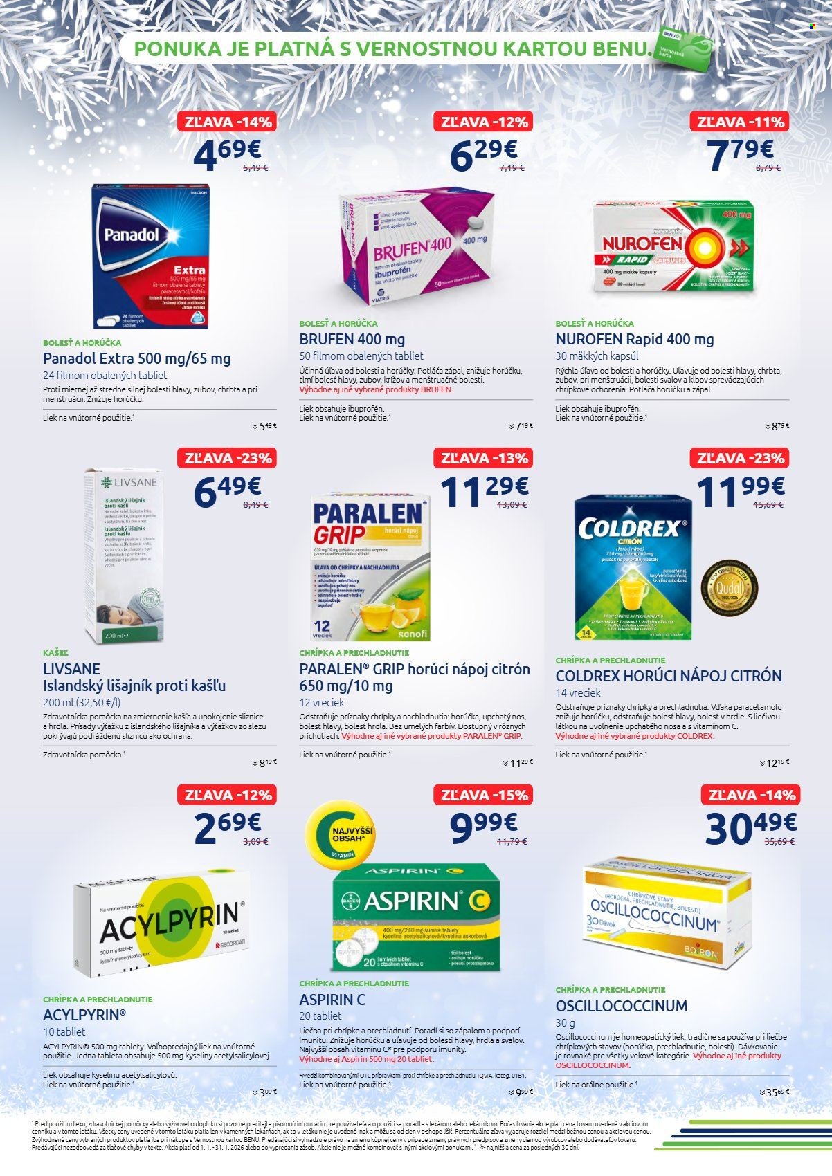 BENU LEKÁREŇ leták - Od štvrtka 1.1.2026 (2026-01-01 - 2026-01-31) | 2