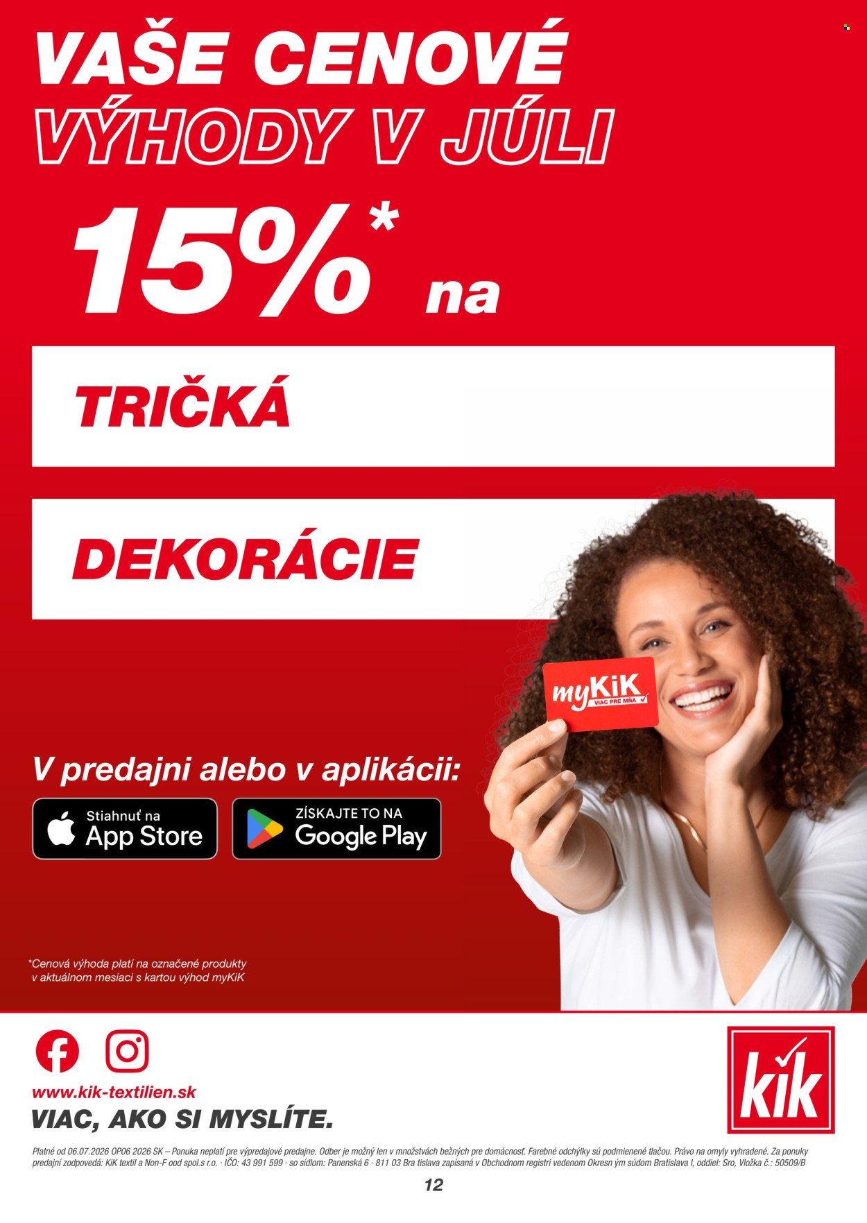 KIK leták - júli 2026