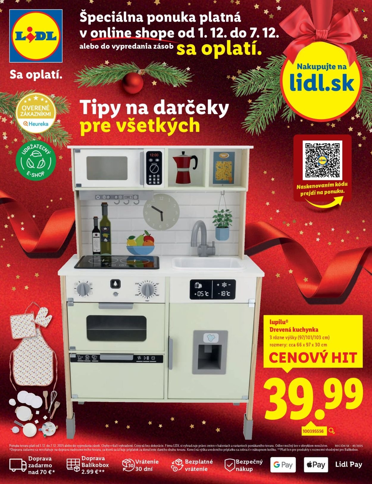 LIDL leták - Od pondelka 1.12.2025 (2025-12-01 - 2025-12-07) | 1