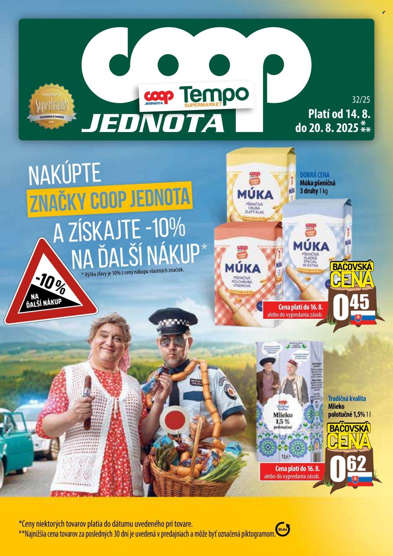 COOP JEDNOTA leták - Od štvrtka 14.8.2025 (2025-08-14 - 2025-08-20) | 1