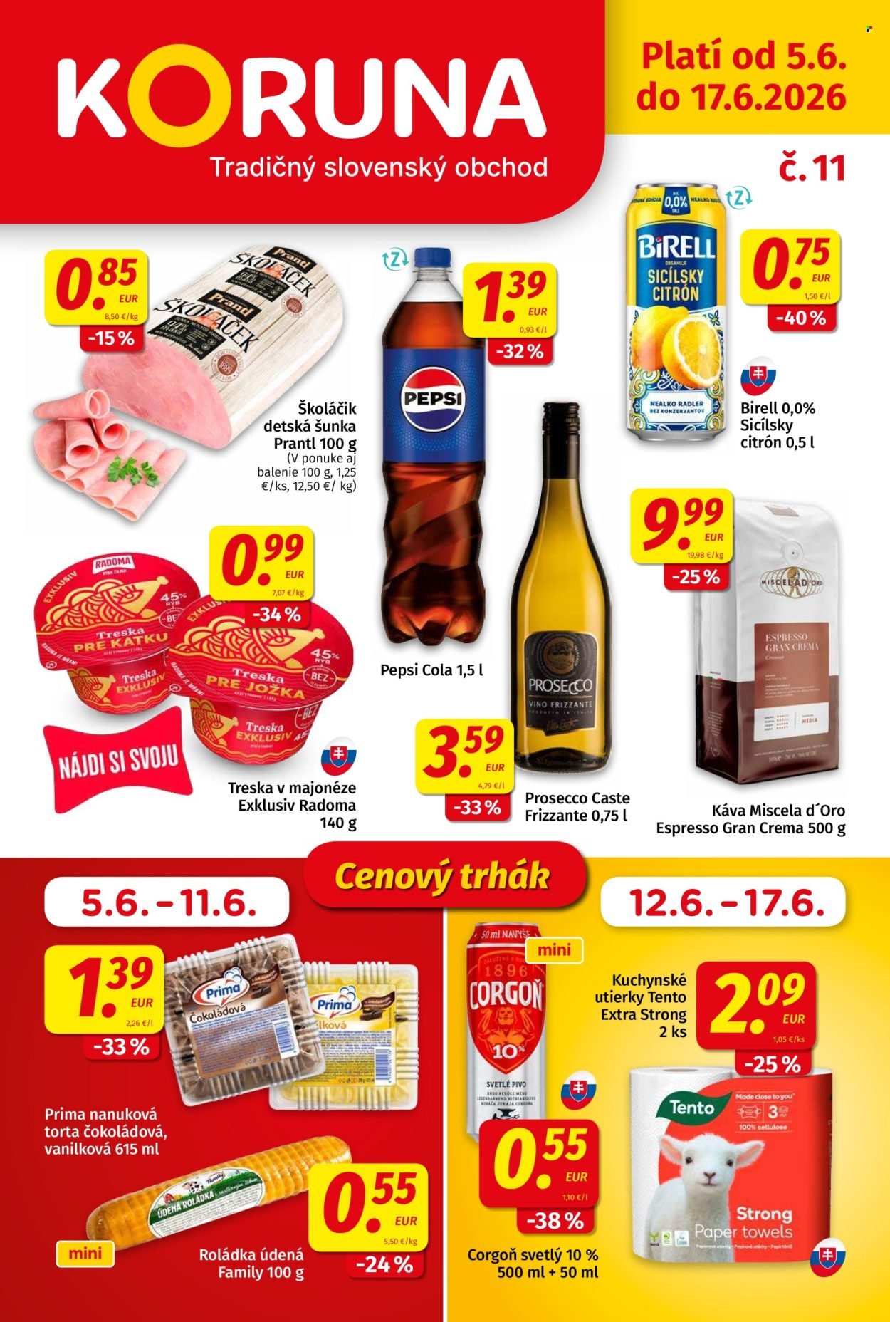 POTRAVINY KORUNA leták - Od piatka 5.6.2026