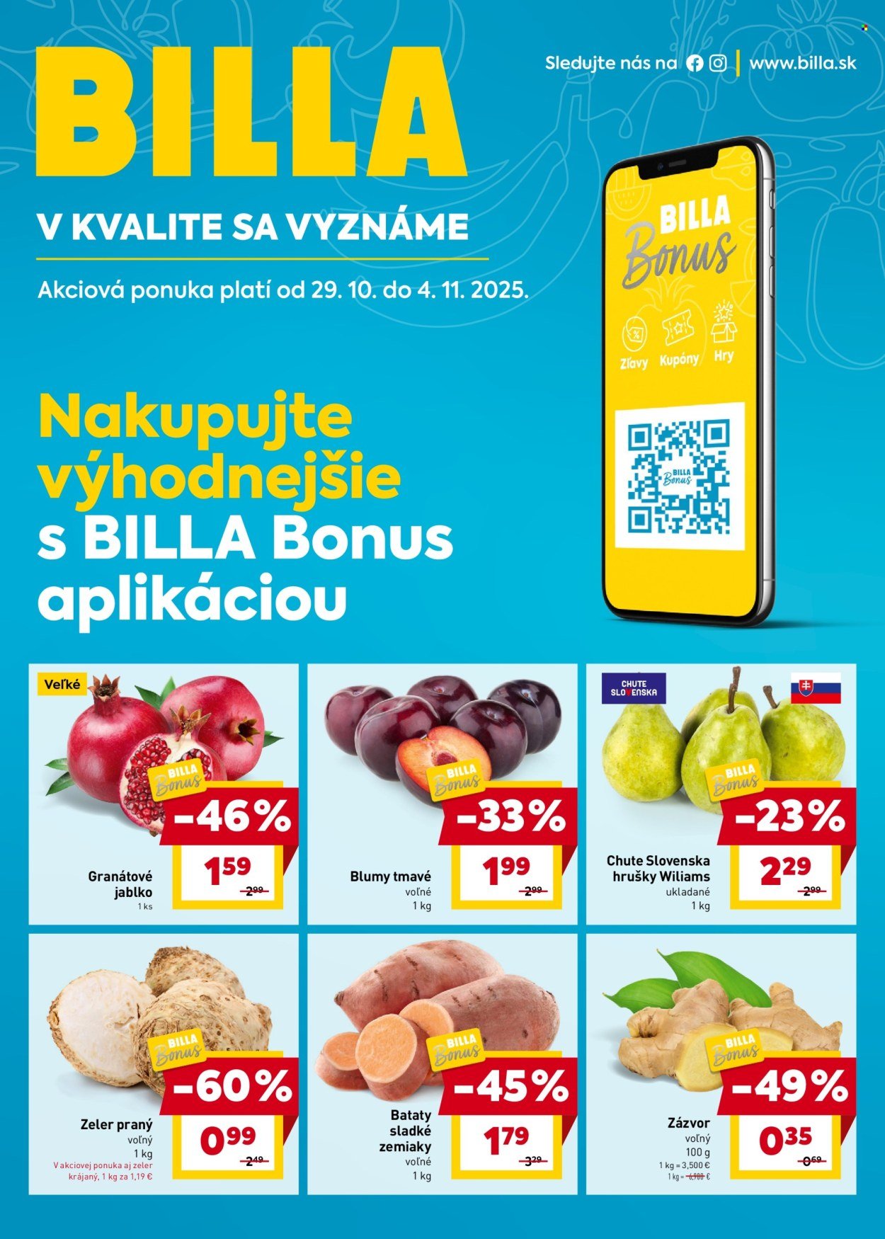 BILLA leták - Bonus leták (2025-10-29 - 2025-11-04) | 1