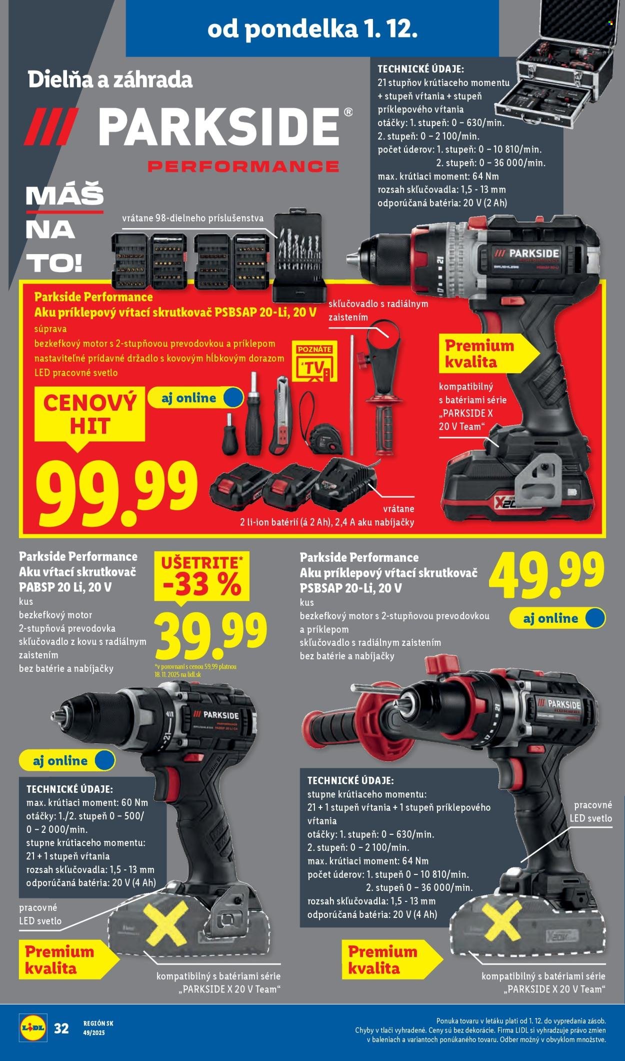 LIDL leták - Od pondelka 1.12.2025 (2025-12-01 - 2025-12-07) | 44