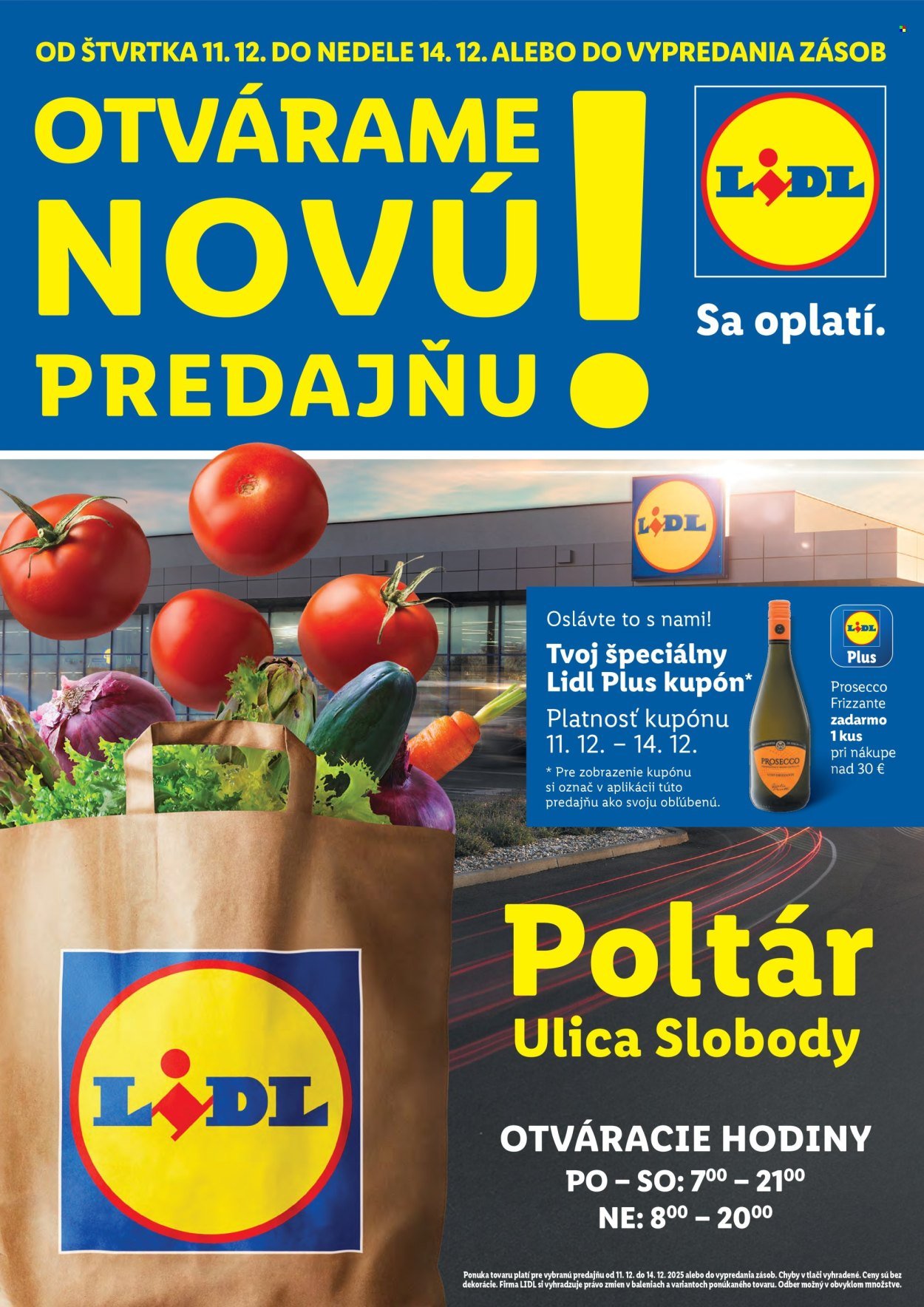LIDL leták - Nová predajňa v Poltari (2025-12-11 - 2025-12-14) | 1