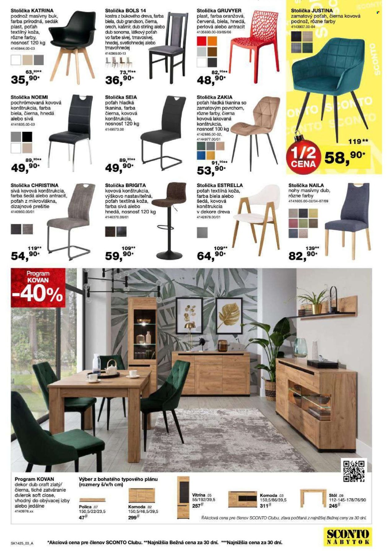 SCONTO NÁBYTOK leták - - 40% na jedálenské stoly a stoličky (2025-11-05 - 2025-11-16) | 3