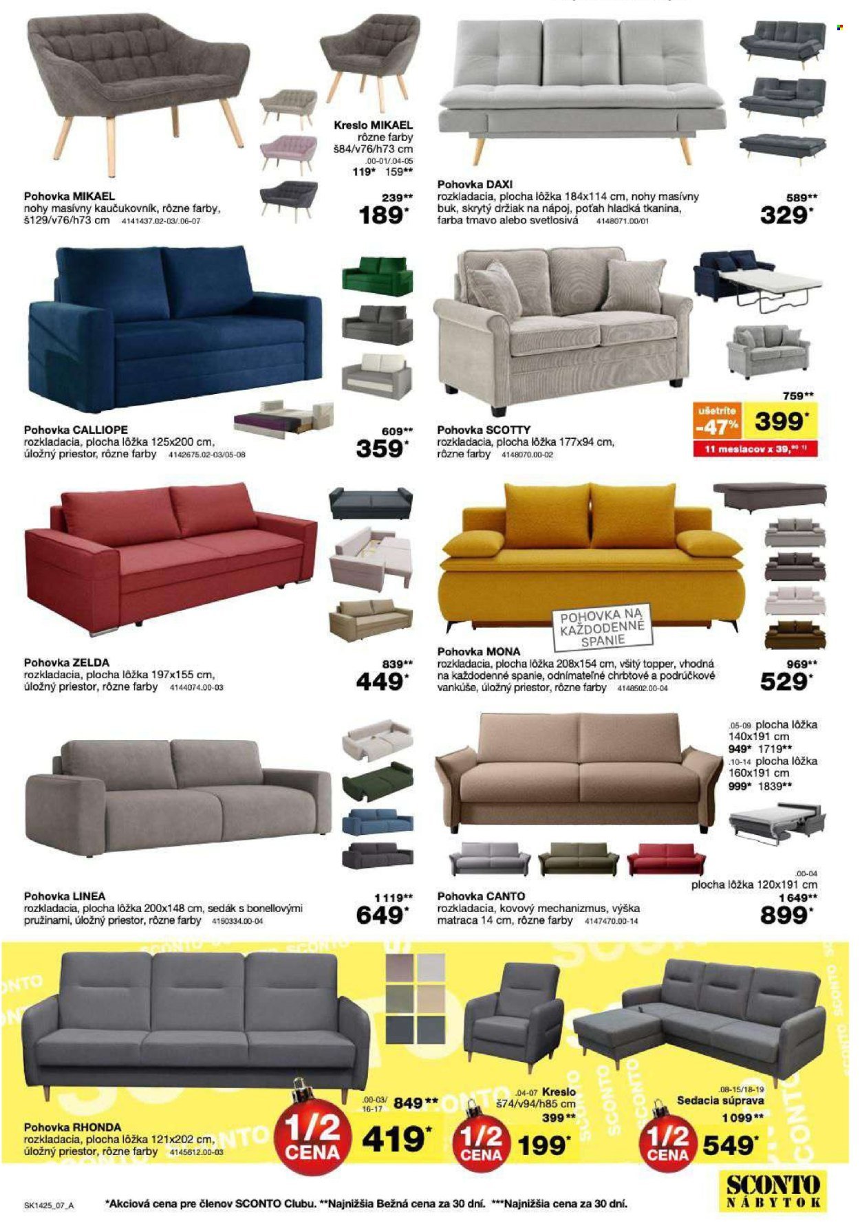SCONTO NÁBYTOK leták - - 40% na jedálenské stoly a stoličky (2025-11-05 - 2025-11-16) | 7