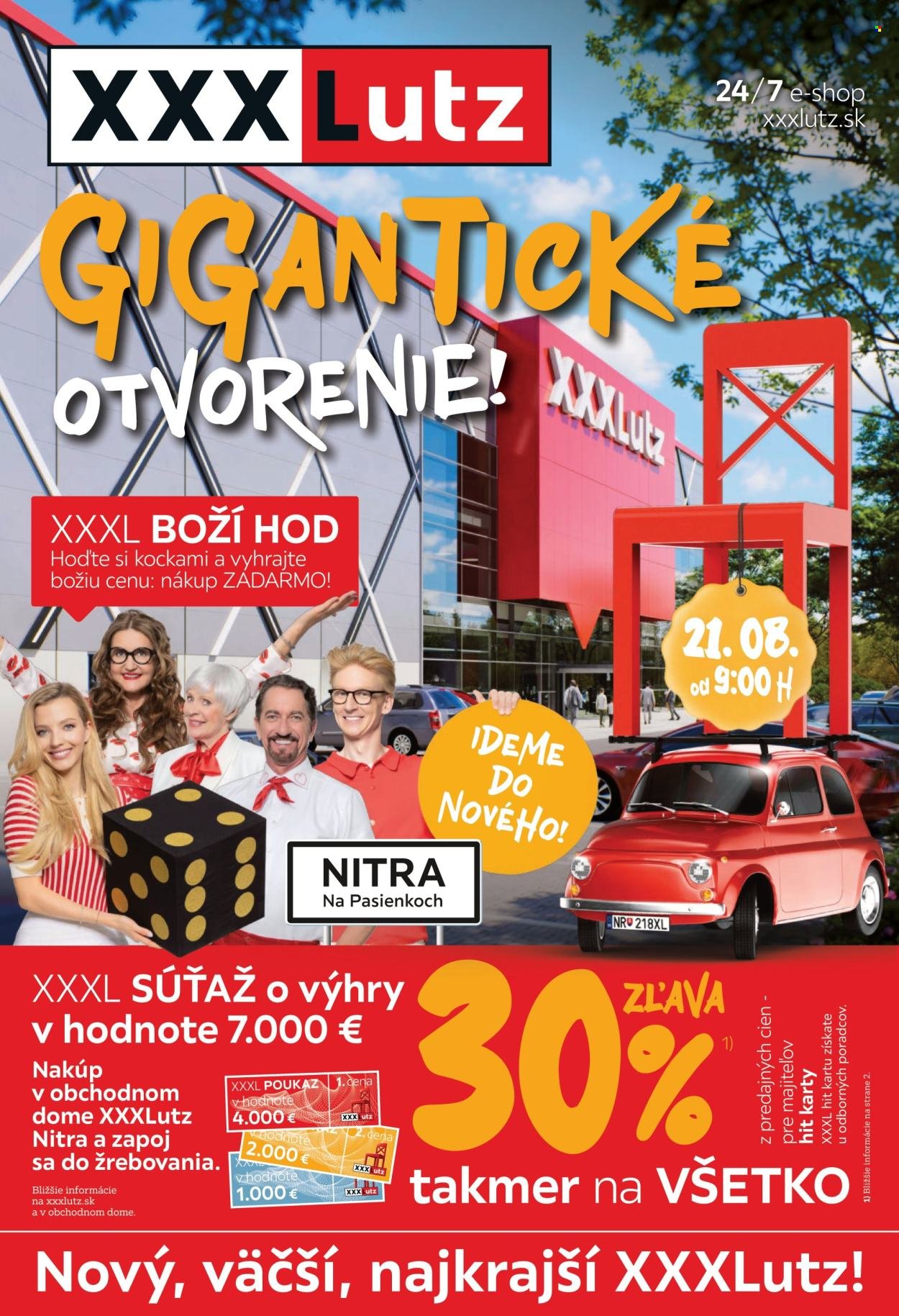 XXXLUTZ leták - Zľava 30 % takmer na všetko! (2025-08-18 - 2025-08-31) | 1