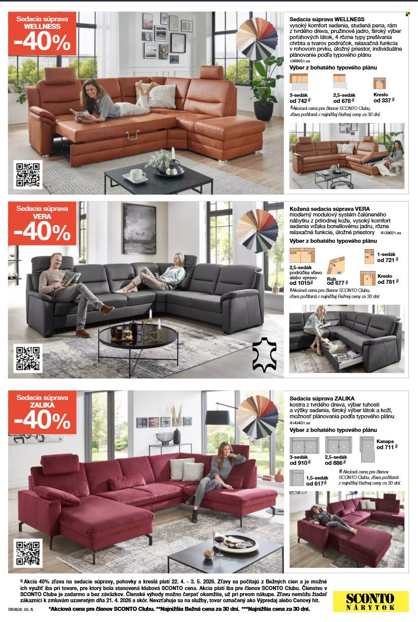 SCONTO NÁBYTOK leták - Aktuálny leták (2026-04-22 - 2026-05-19) | 3