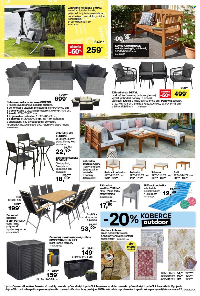 SCONTO NÁBYTOK leták - Aktuálny leták (2026-04-22 - 2026-05-19) | 24