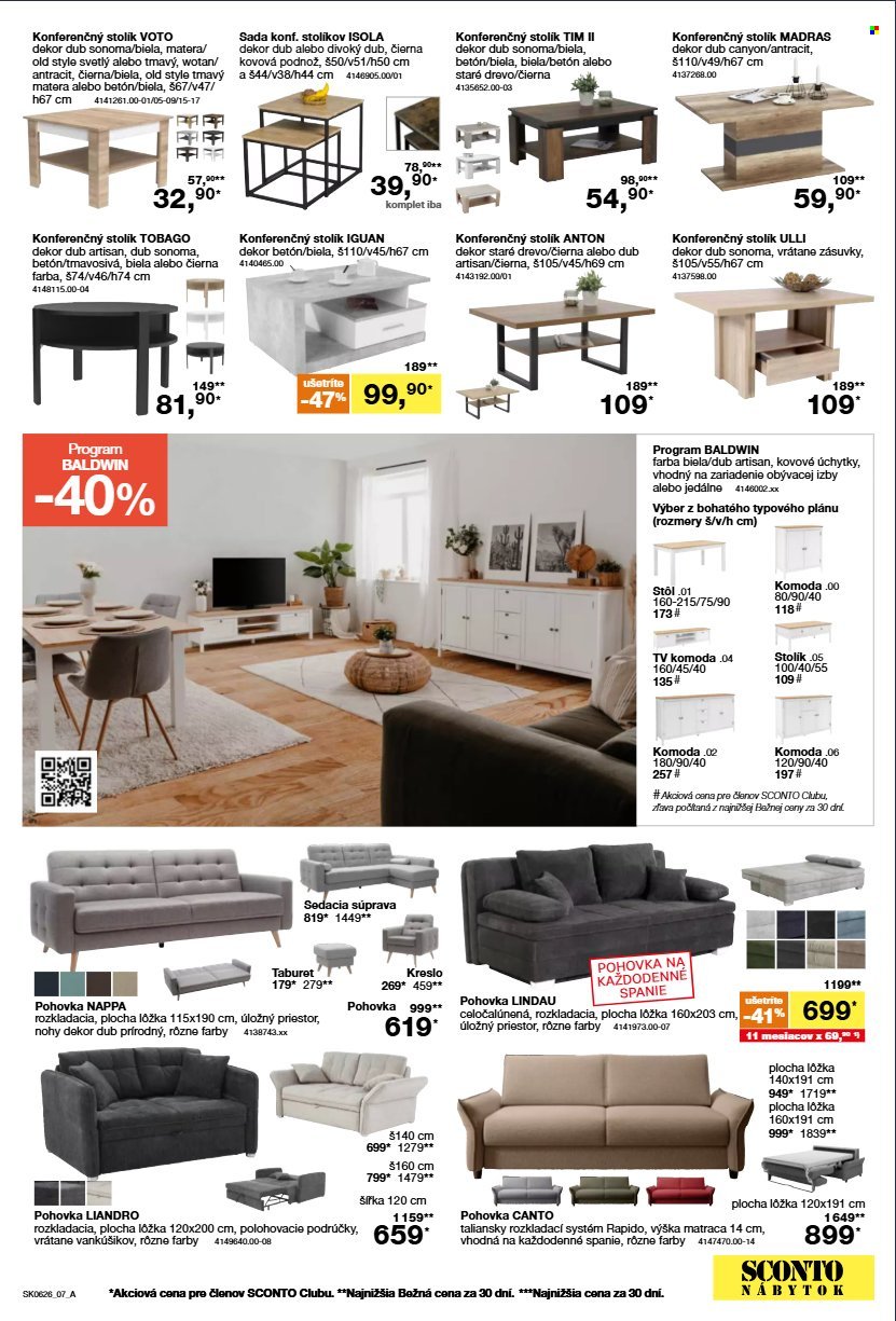 SCONTO NÁBYTOK leták - Aktuálny leták (2026-04-22 - 2026-05-19) | 7