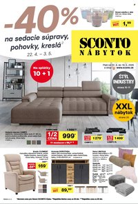 SCONTO NÁBYTOK leták - Aktuálny leták (2026-04-22 - 2026-05-19)