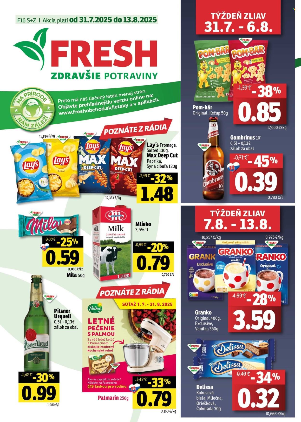 FRESH leták - Stredné a západné Slovensko (2025-07-31 - 2025-08-13) | 1