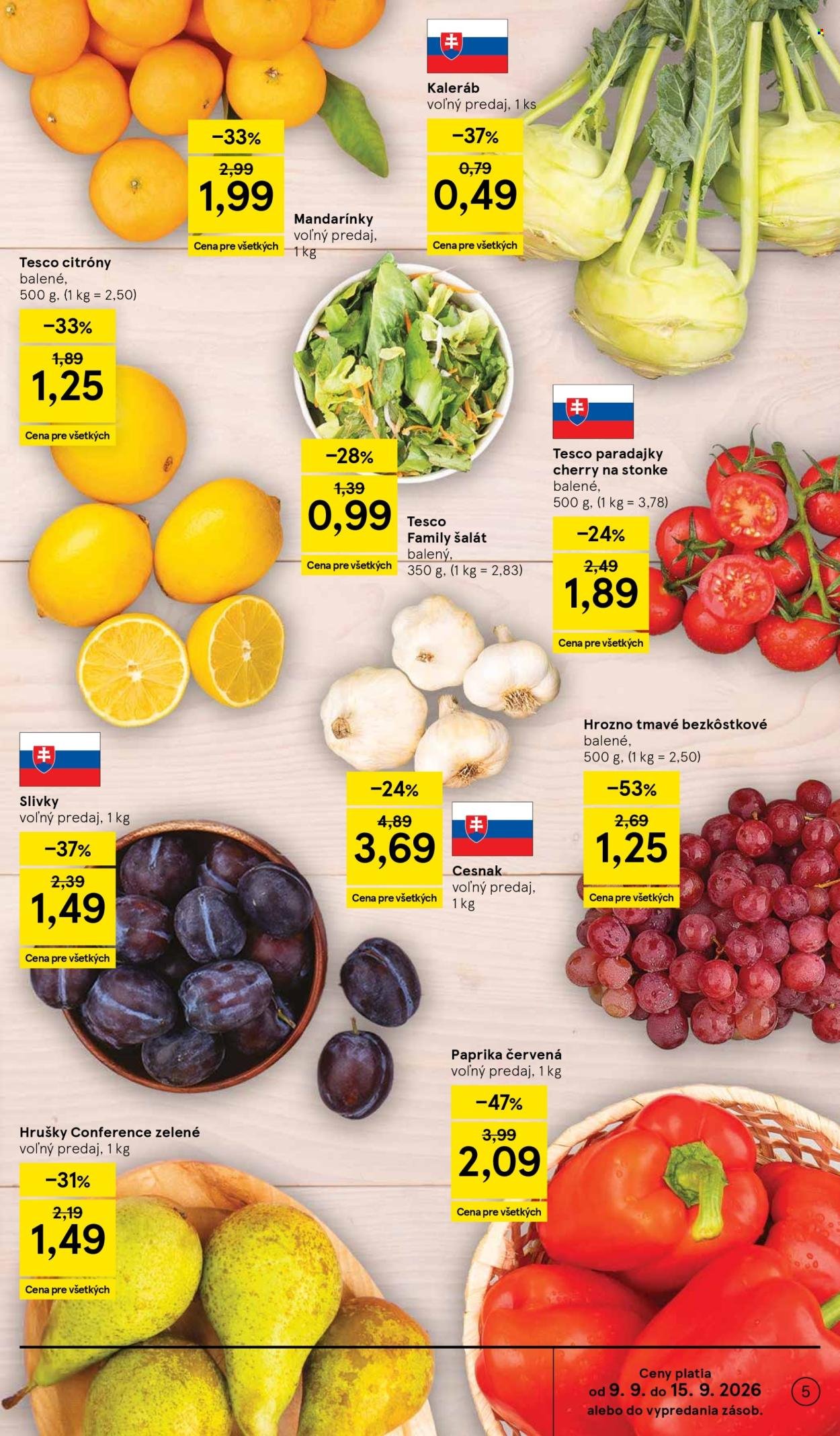 TESCO leták - Od stredy 9.9.2026