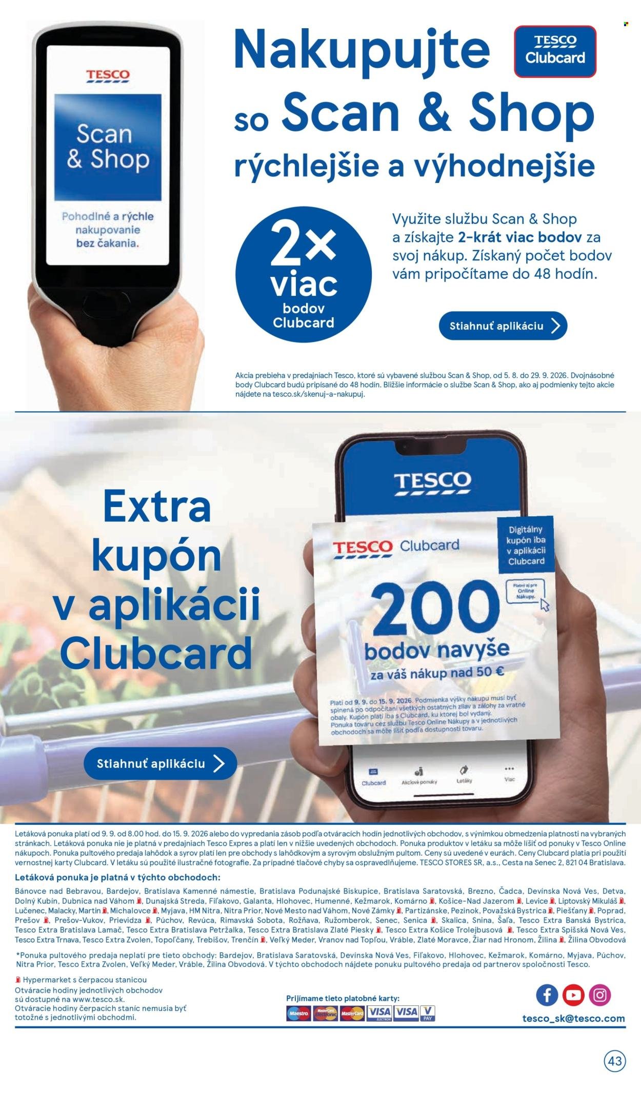TESCO leták - Od stredy 9.9.2026