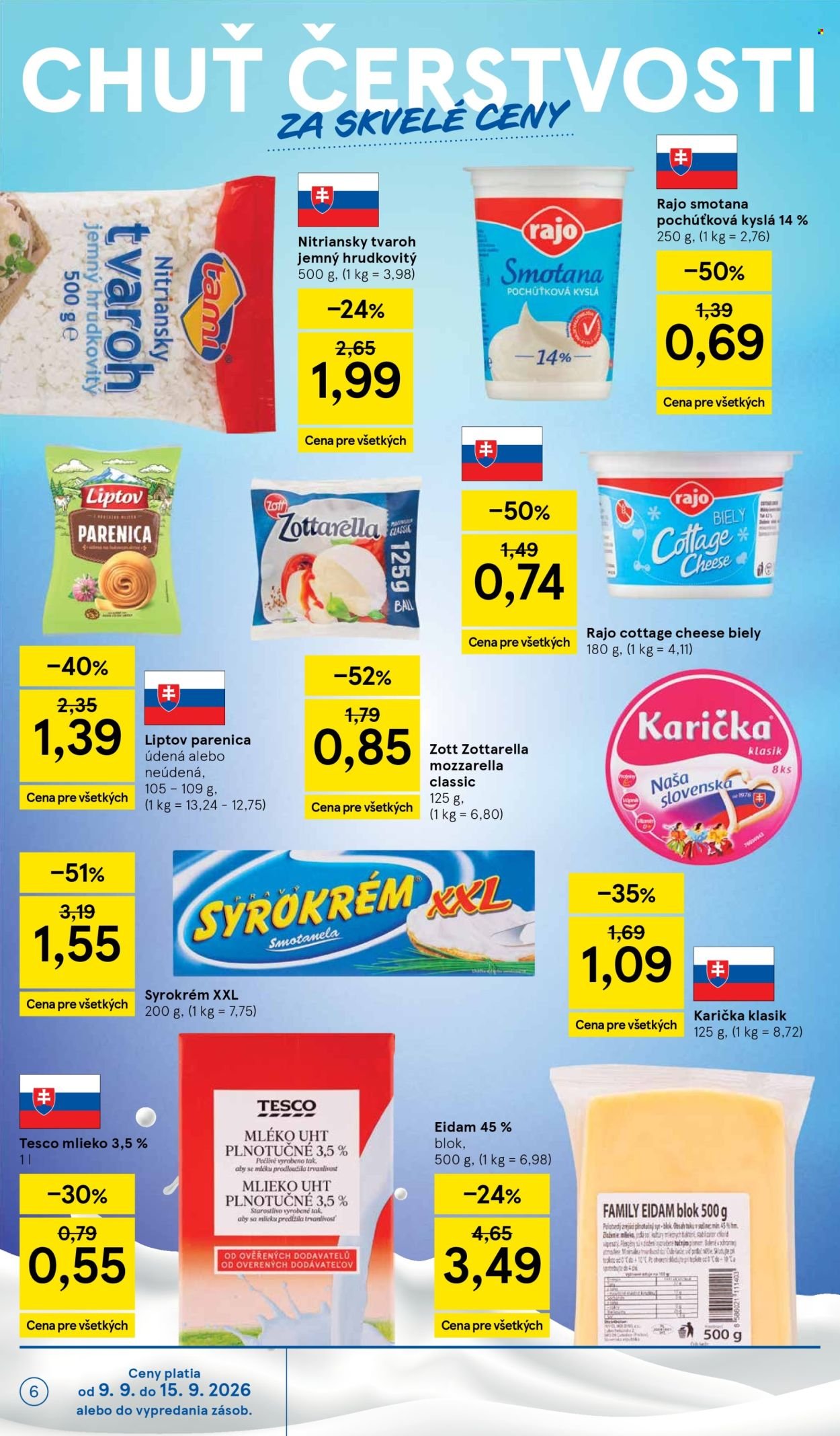 TESCO leták - Od stredy 9.9.2026