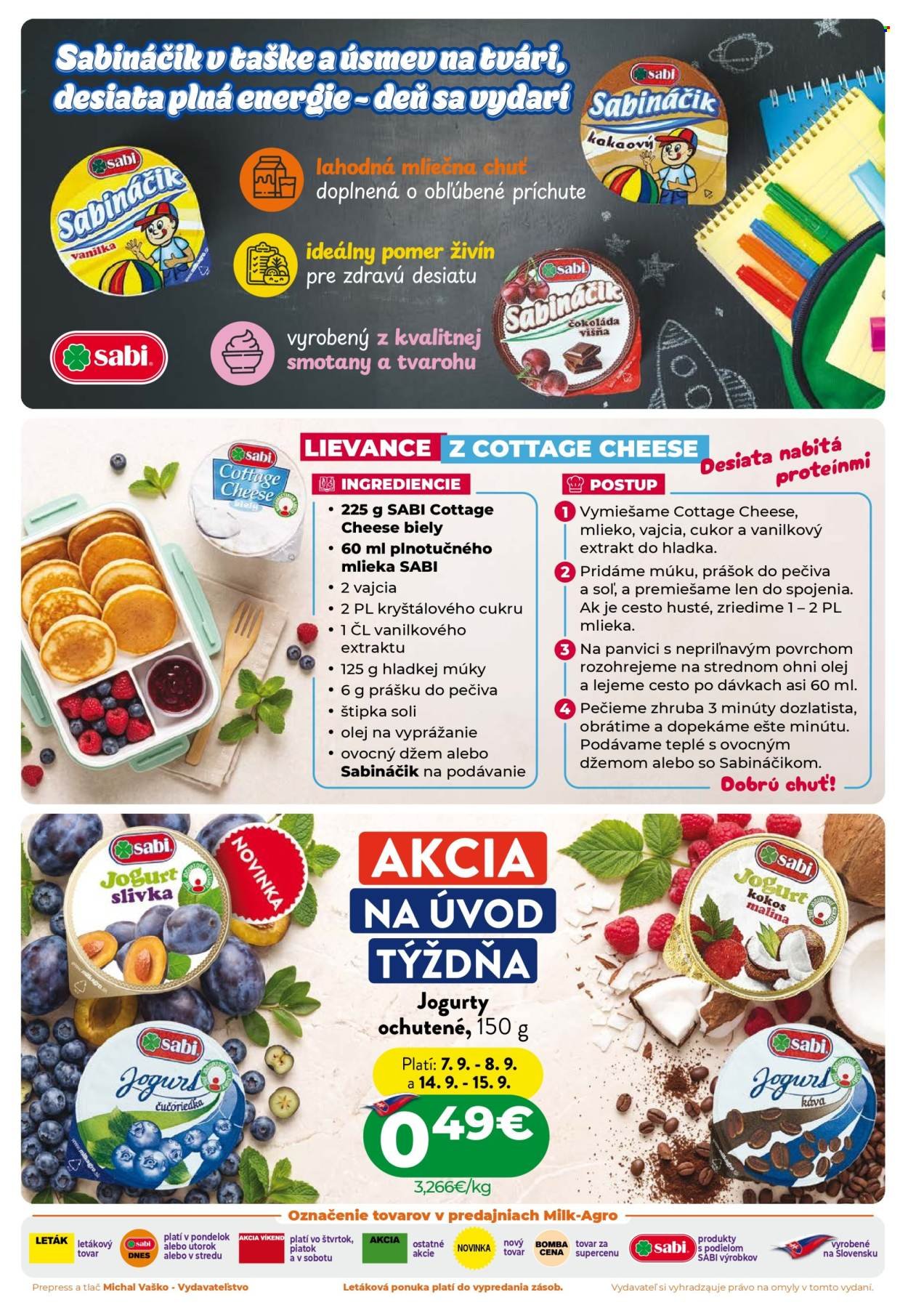 MILK AGRO leták - Od stredy 2.9.2026