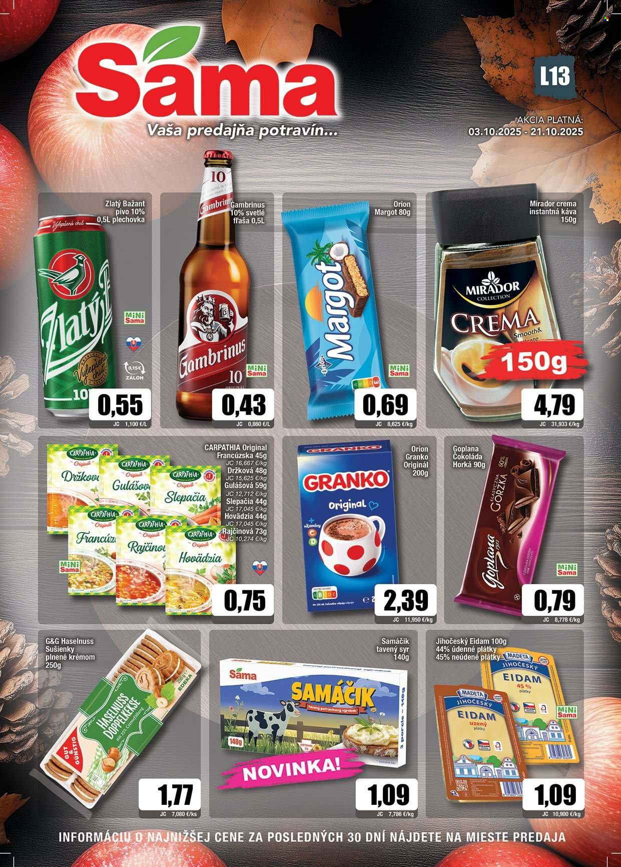 SAMA leták - Od piatka 3.10.2025 (2025-10-03 - 2025-10-21) | 1