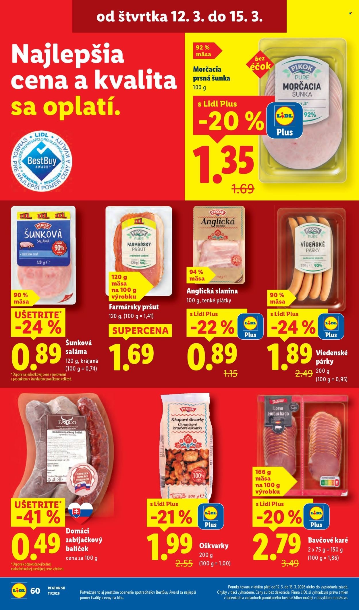 LIDL leták - Od štvrtka 12.3.2026 (2026-03-12 - 2026-03-15) | 14