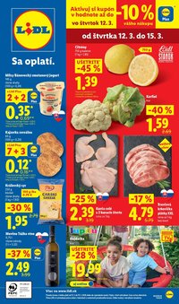 LIDL leták - Od štvrtka 12.3.2026 (2026-03-12 - 2026-03-15)