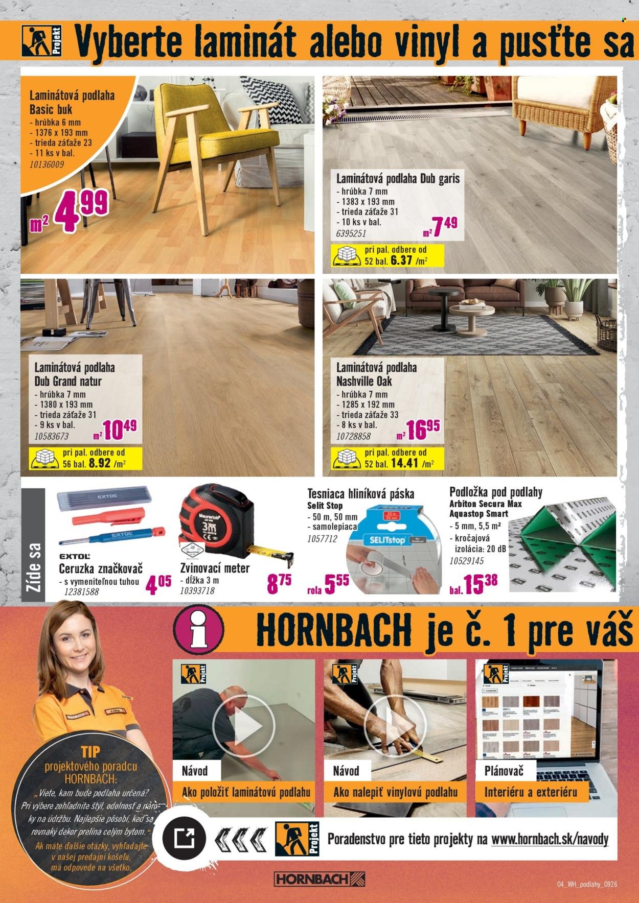HORNBACH leták - Váš ďalší projekt - Podlahy
