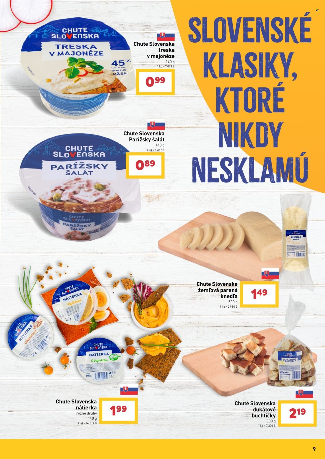 BILLA leták - Chute Slovenska