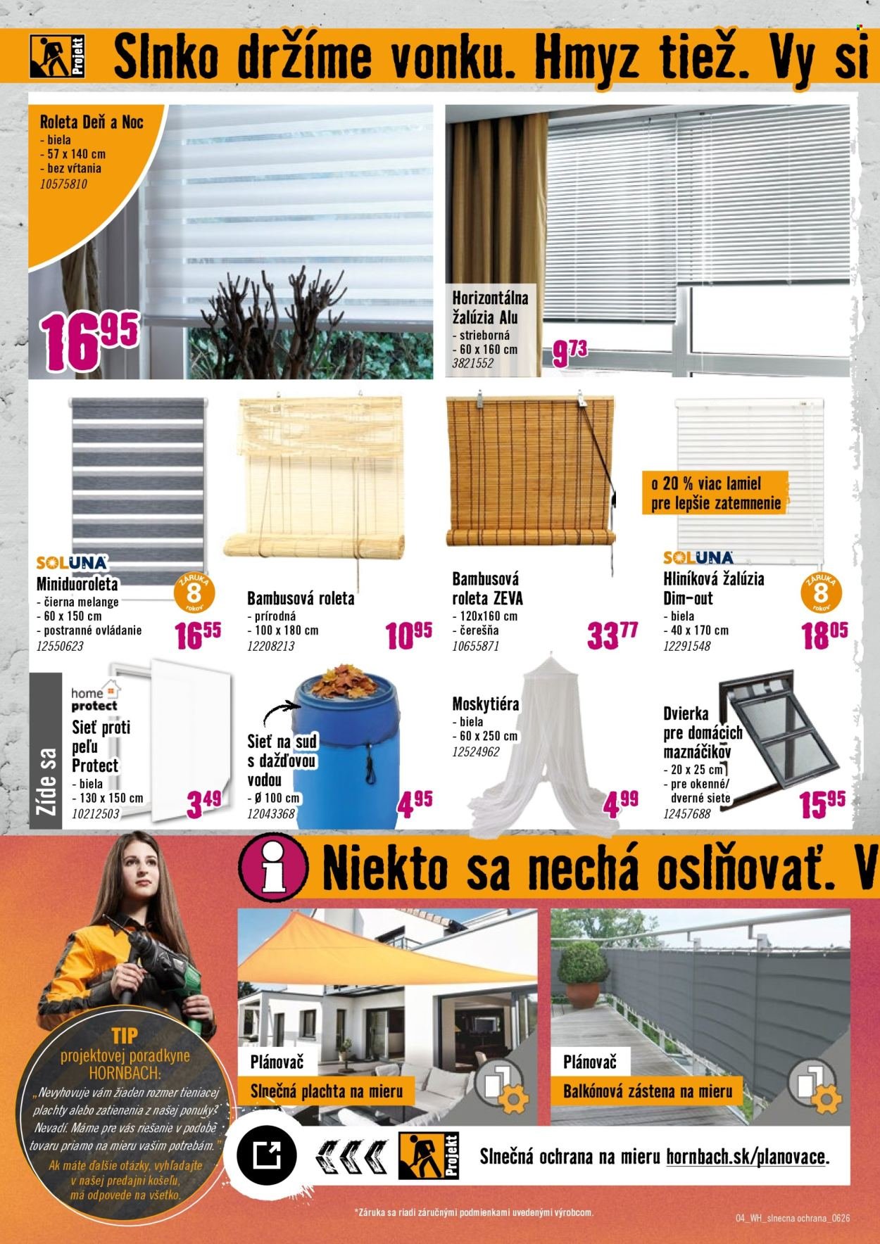 HORNBACH leták - Váš ďalší projekt - Slnečná ochrana