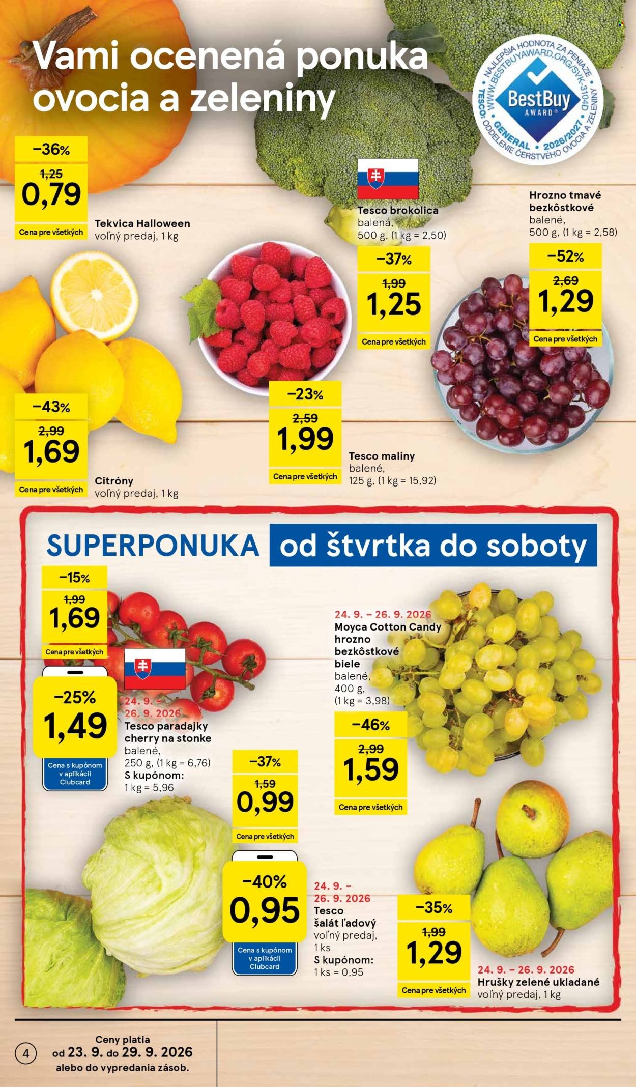 TESCO leták - Od stredy 23.9.2026