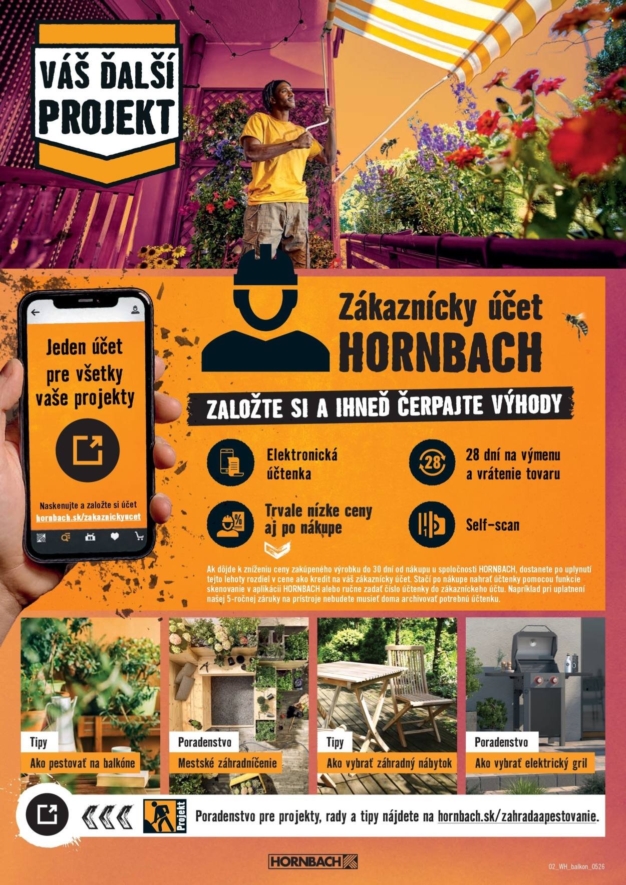 HORNBACH leták - Váš ďalší projekt - Balkon (2026-05-13 - 2026-05-27) | 2
