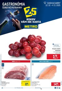 METRO leták - Gastronómia (2025-10-22 - 2025-11-04)