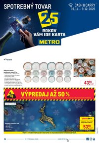 METRO leták - Spotrebný tovar (2025-11-19 - 2025-12-09)