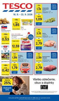 TESCO leták - Od stredy 16.9.2026