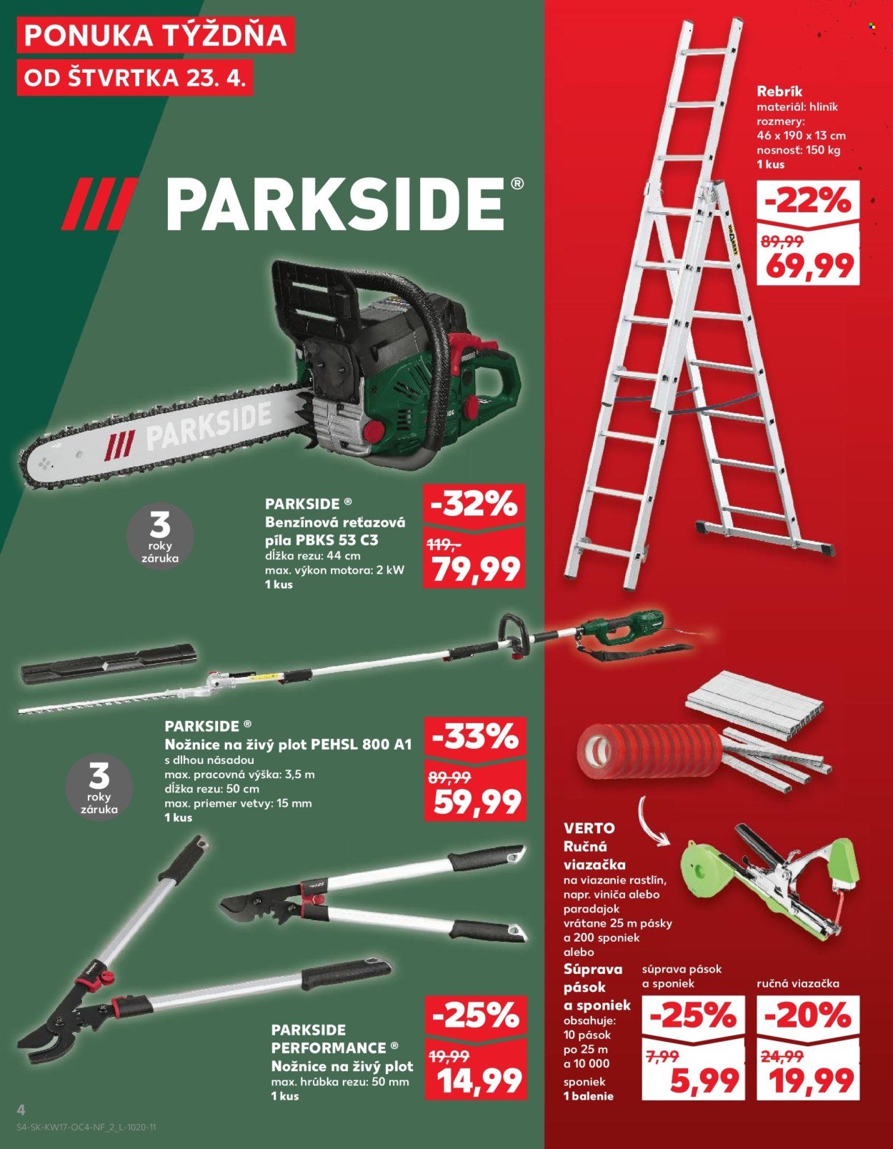 KAUFLAND leták - Objavte náš svet náradia PARKSIDE! (2026-04-23 - 2026-04-29) | 4