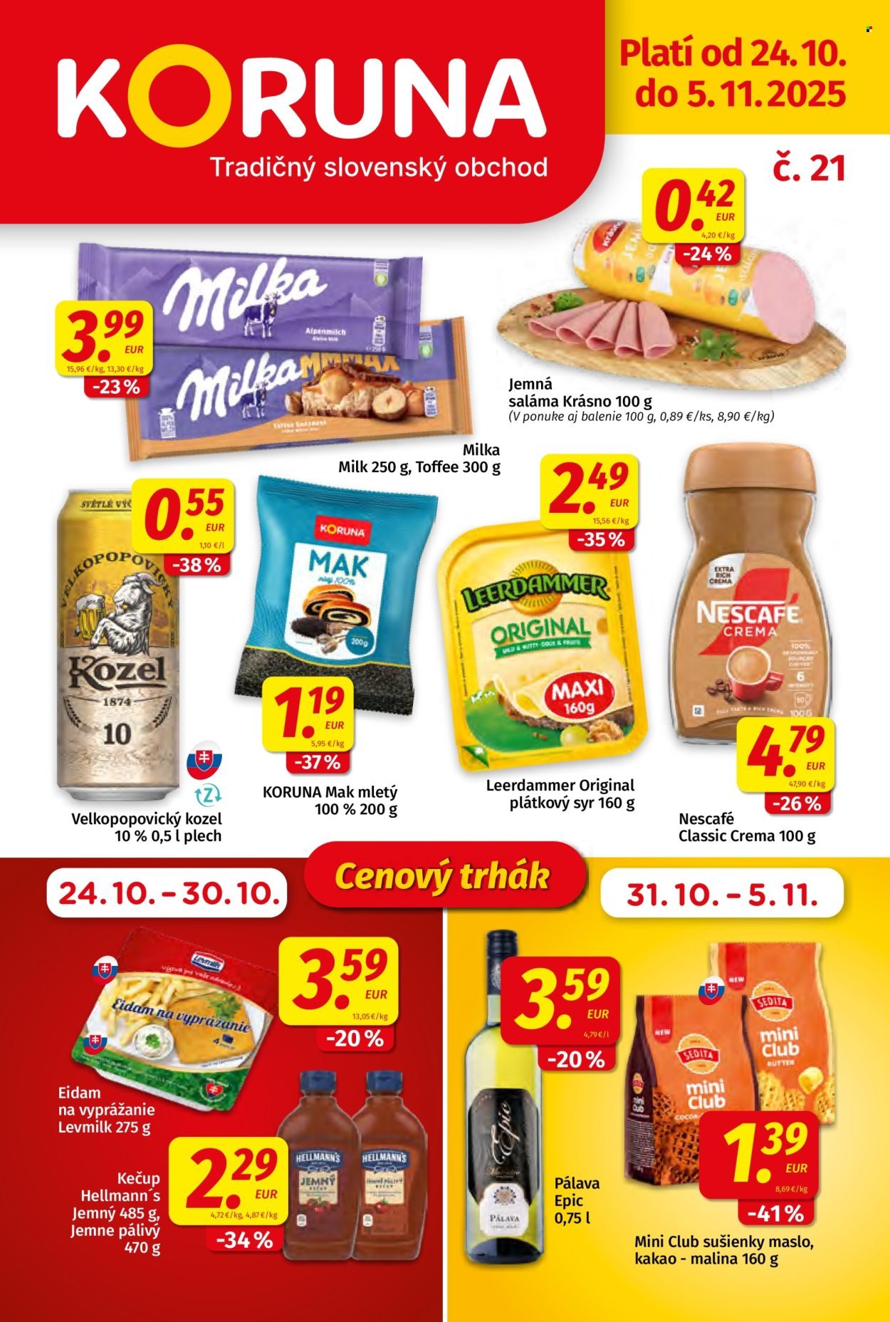 POTRAVINY KORUNA leták - Od piatka 24.10.2025 (2025-10-24 - 2025-11-05) | 1