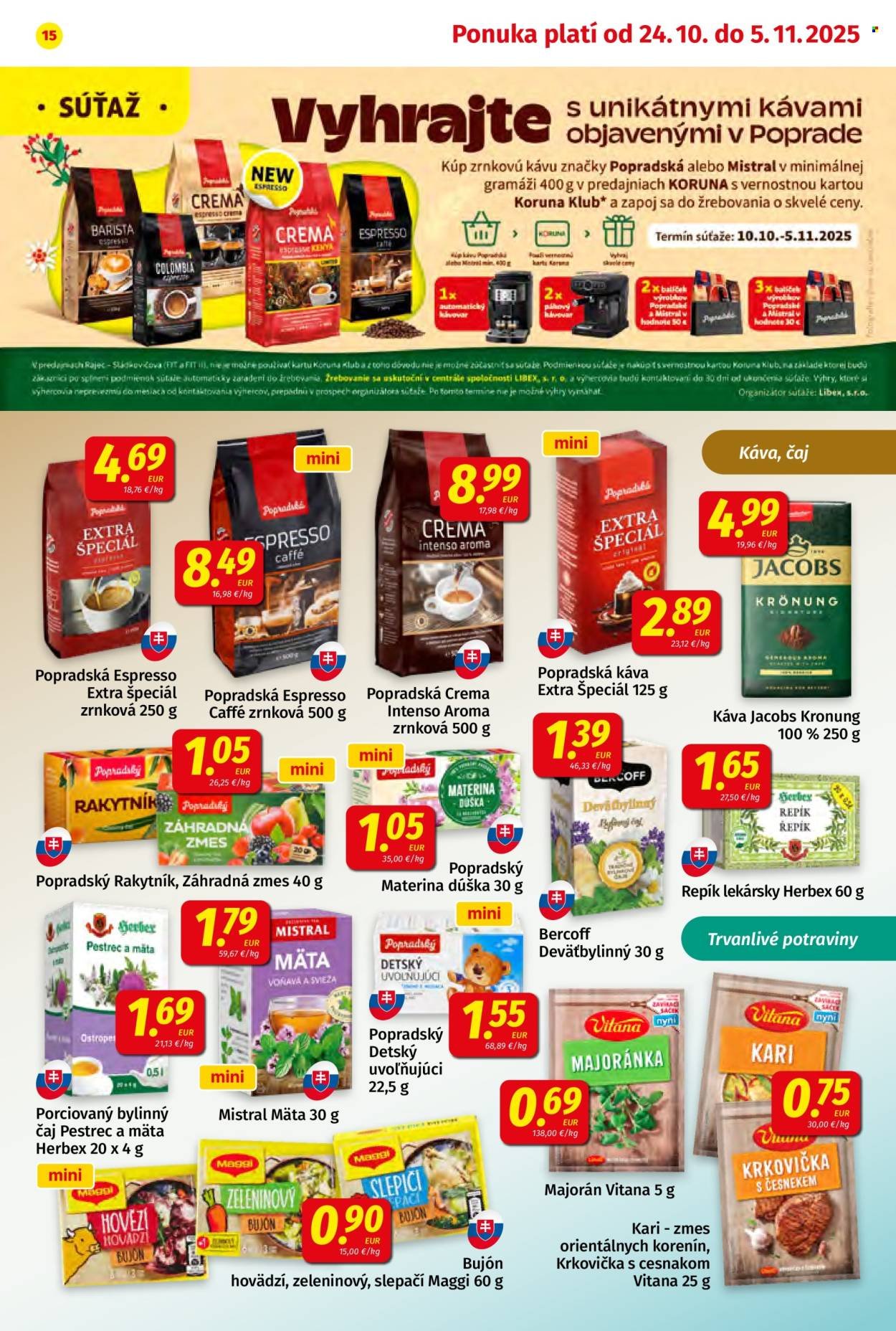 POTRAVINY KORUNA leták - Od piatka 24.10.2025 (2025-10-24 - 2025-11-05) | 15