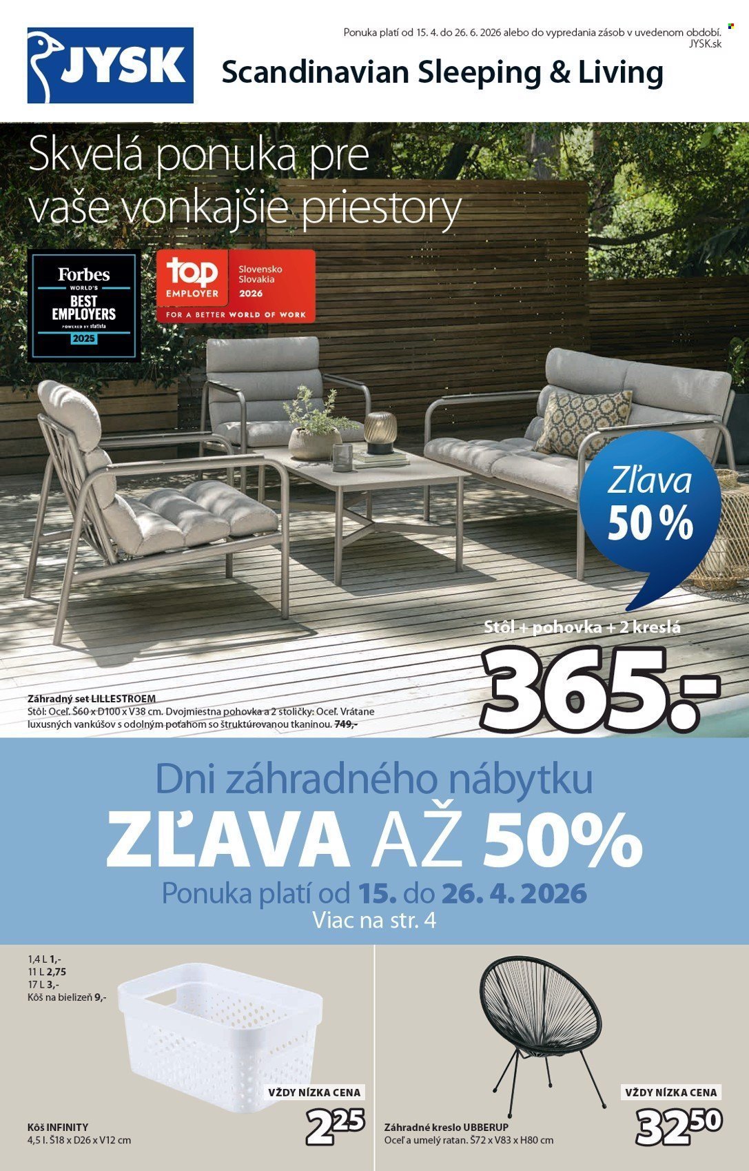 JYSK leták - Od stredy 15.4.2026 (2026-04-15 - 2026-06-26) | 2