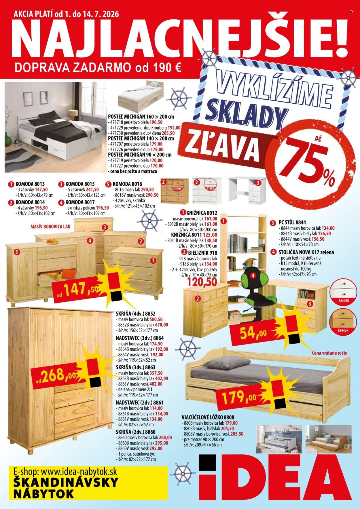 IDEA NÁBYTOK leták - Od stredy 1.7.2026