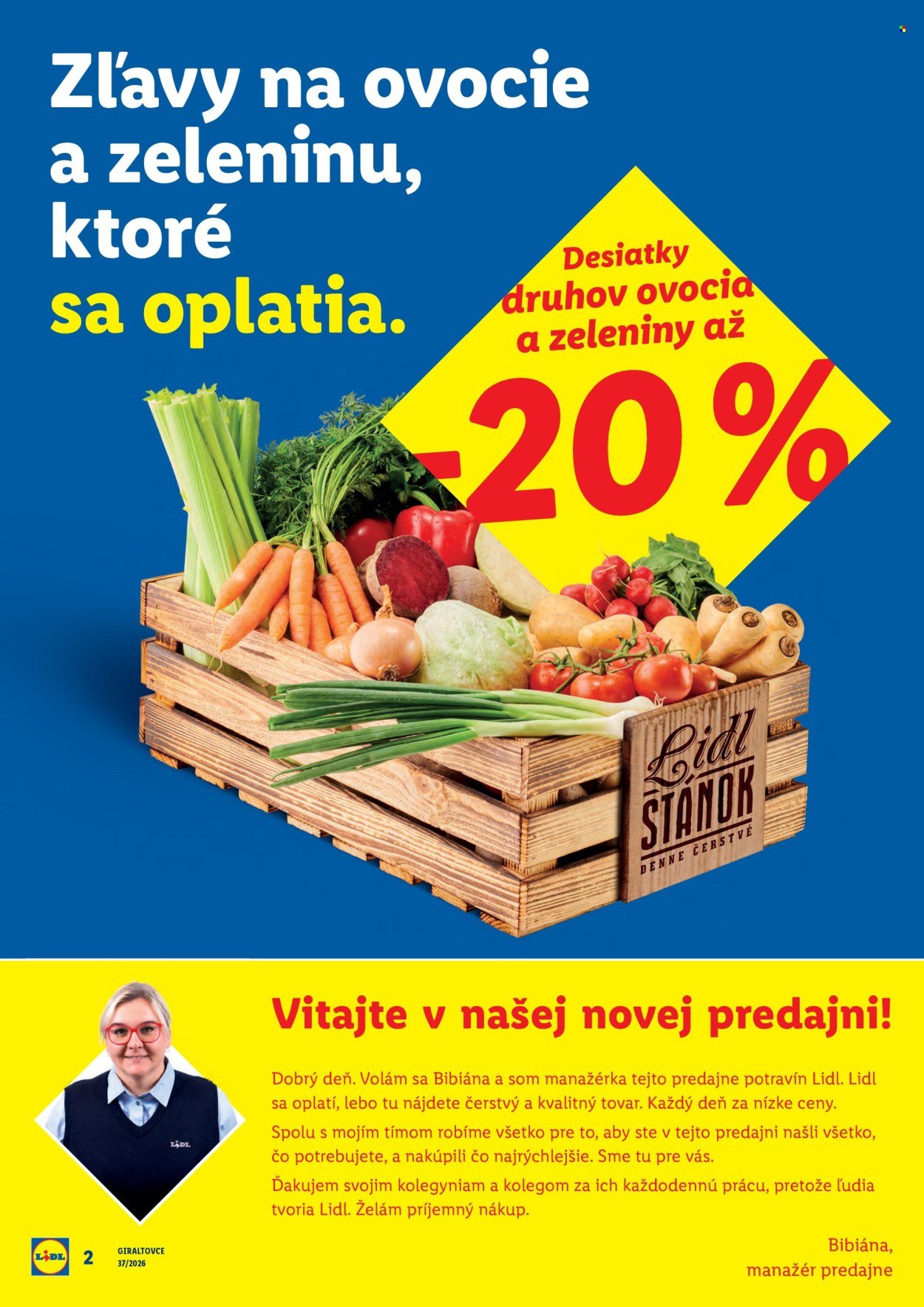 LIDL leták - Nová predajňa Giraltovce