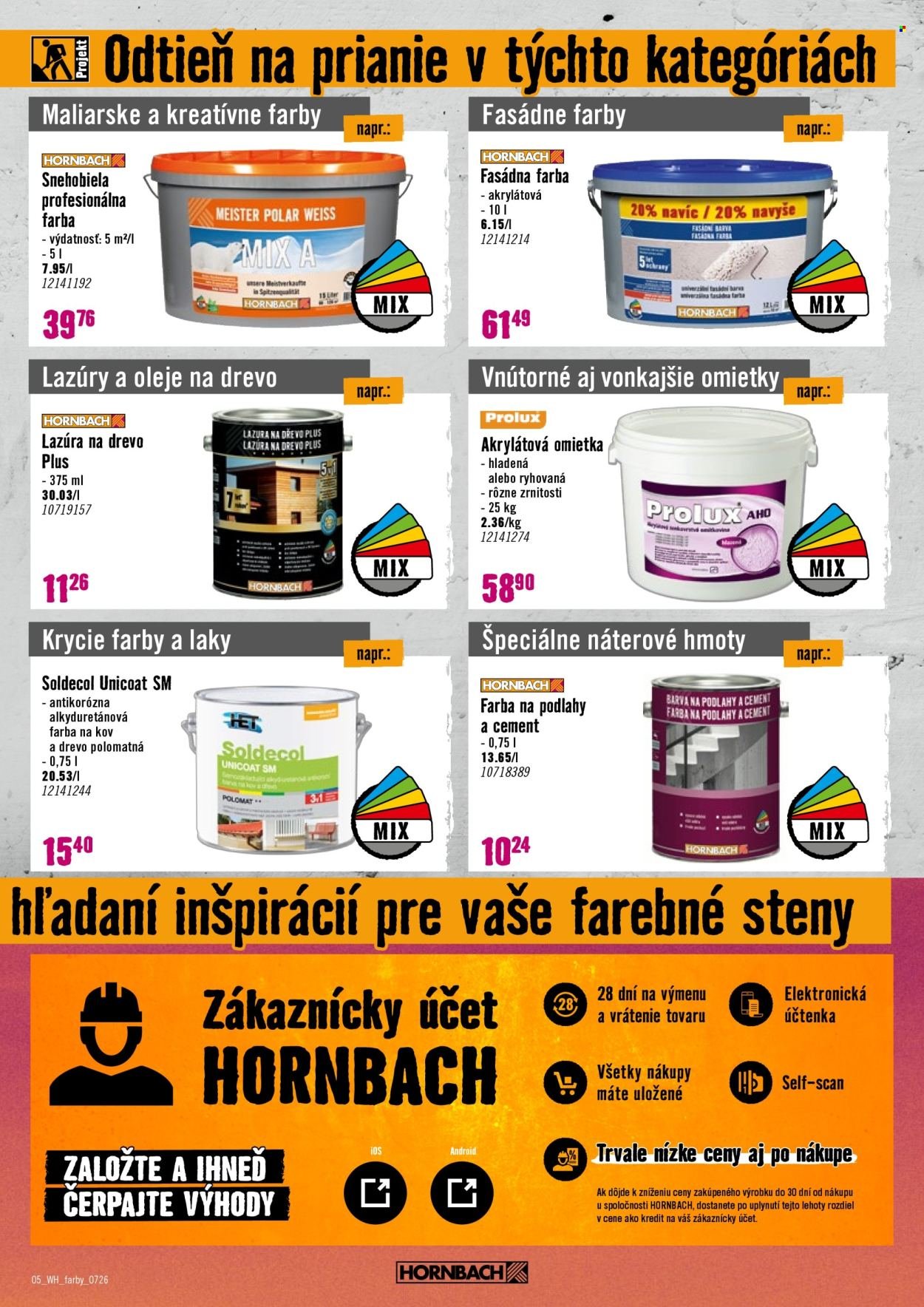 HORNBACH leták - Váš ďalší projekt - Miešanie farieb