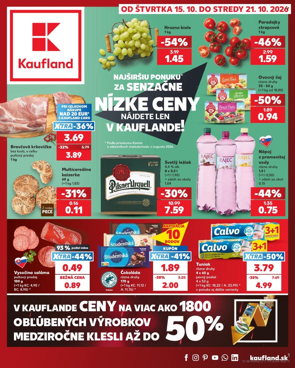 KAUFLAND leták - Od štvrtka 15.10.2026