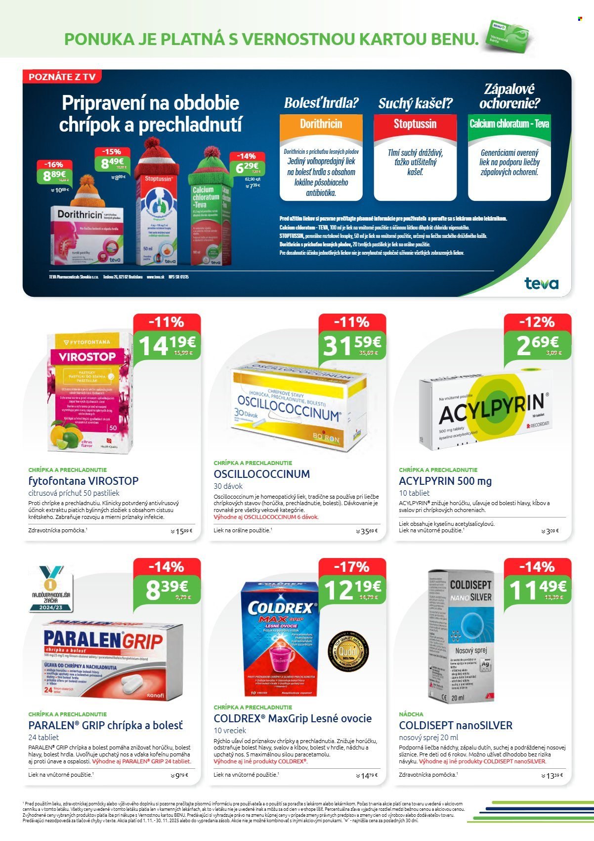 BENU LEKÁREŇ leták - Od soboty 1.11.2025 (2025-11-01 - 2025-11-30) | 3