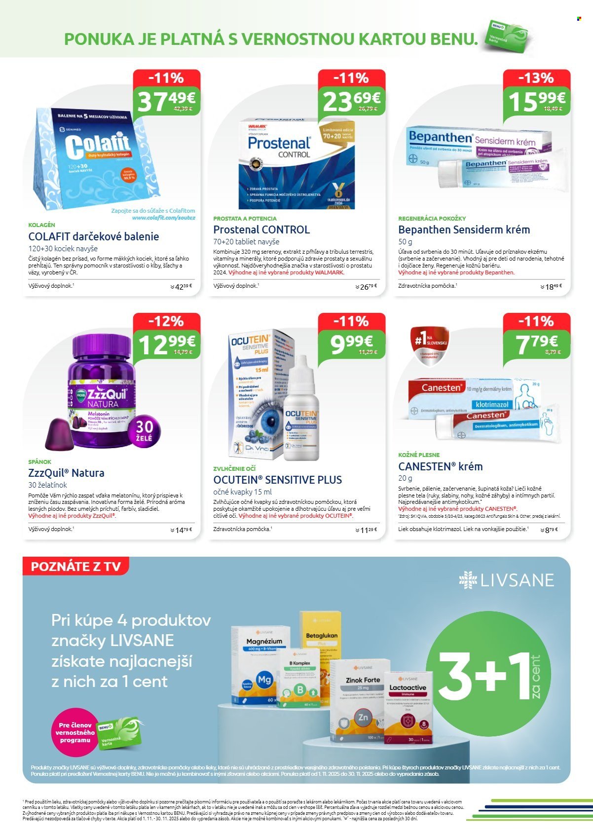 BENU LEKÁREŇ leták - Od soboty 1.11.2025 (2025-11-01 - 2025-11-30) | 8