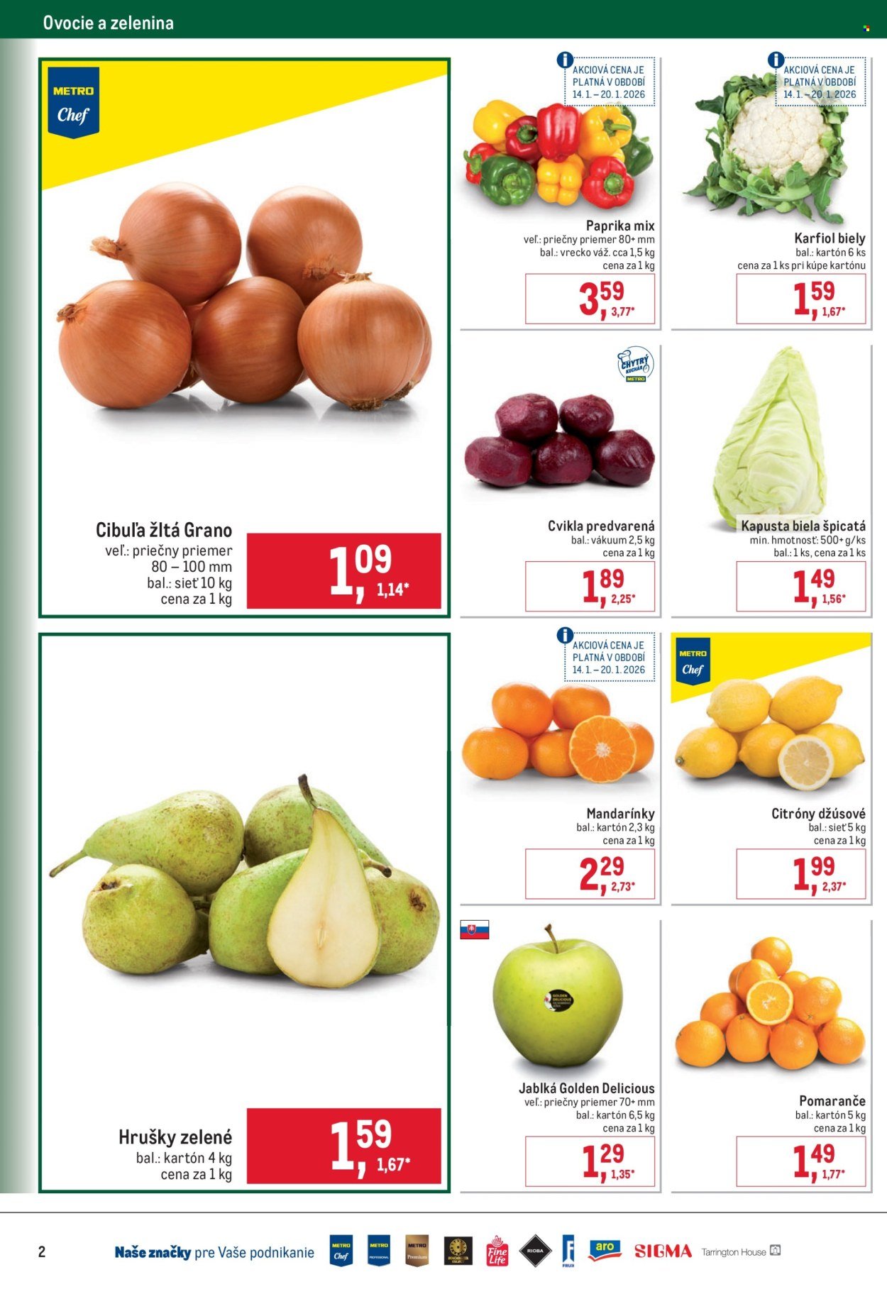 METRO leták - Gastronómia - Čerstvé potraviny (2026-01-14 - 2026-01-27) | 2