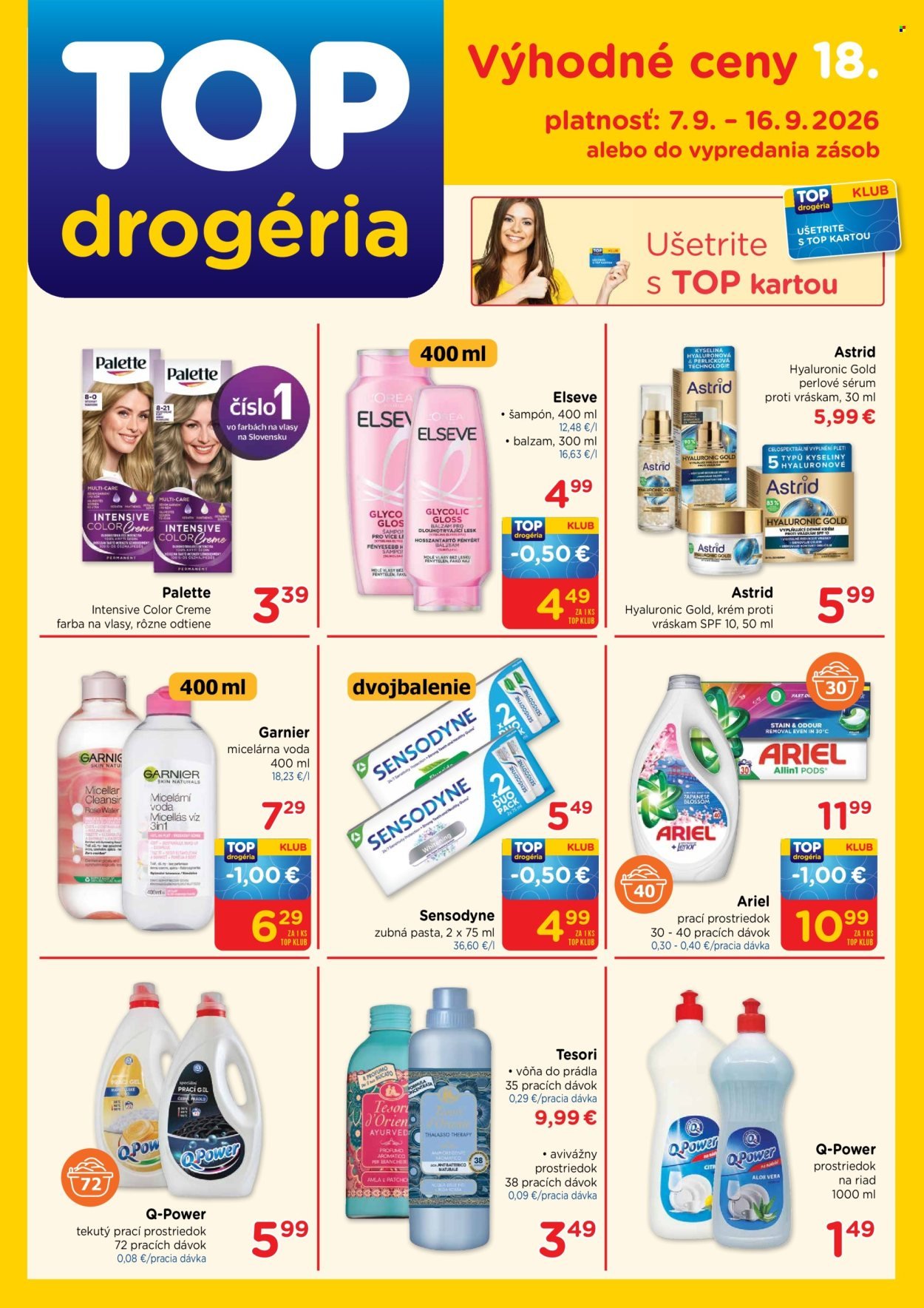 TOP DROGÉRIA leták - Od pondelka 7.9.2026