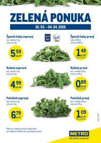 METRO leták - Čerstvé hity týždňa - Zelená ponuka (2026-03-30 - 2026-04-04)