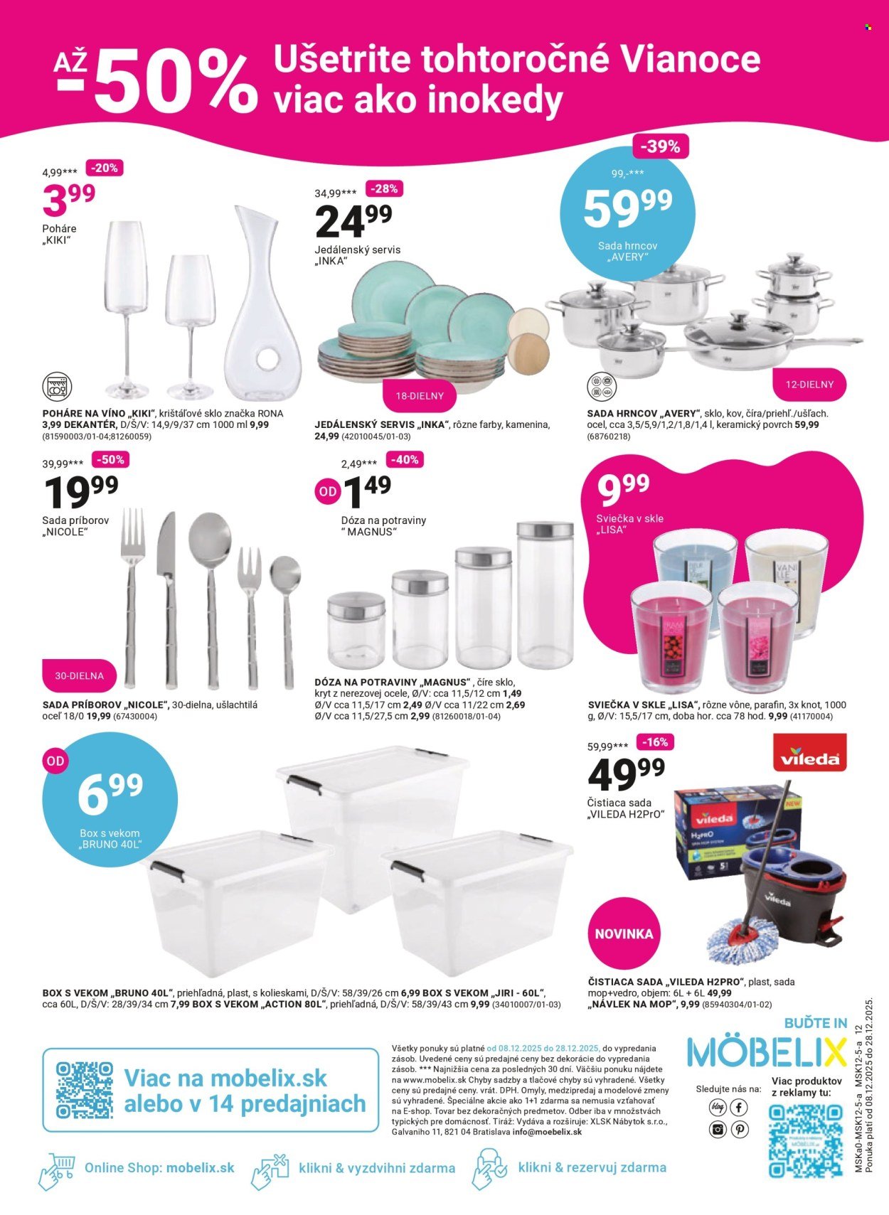 MÖBELIX leták - Vianočné zľavy -30% na 1 produkt (2025-12-08 - 2025-12-28) | 12