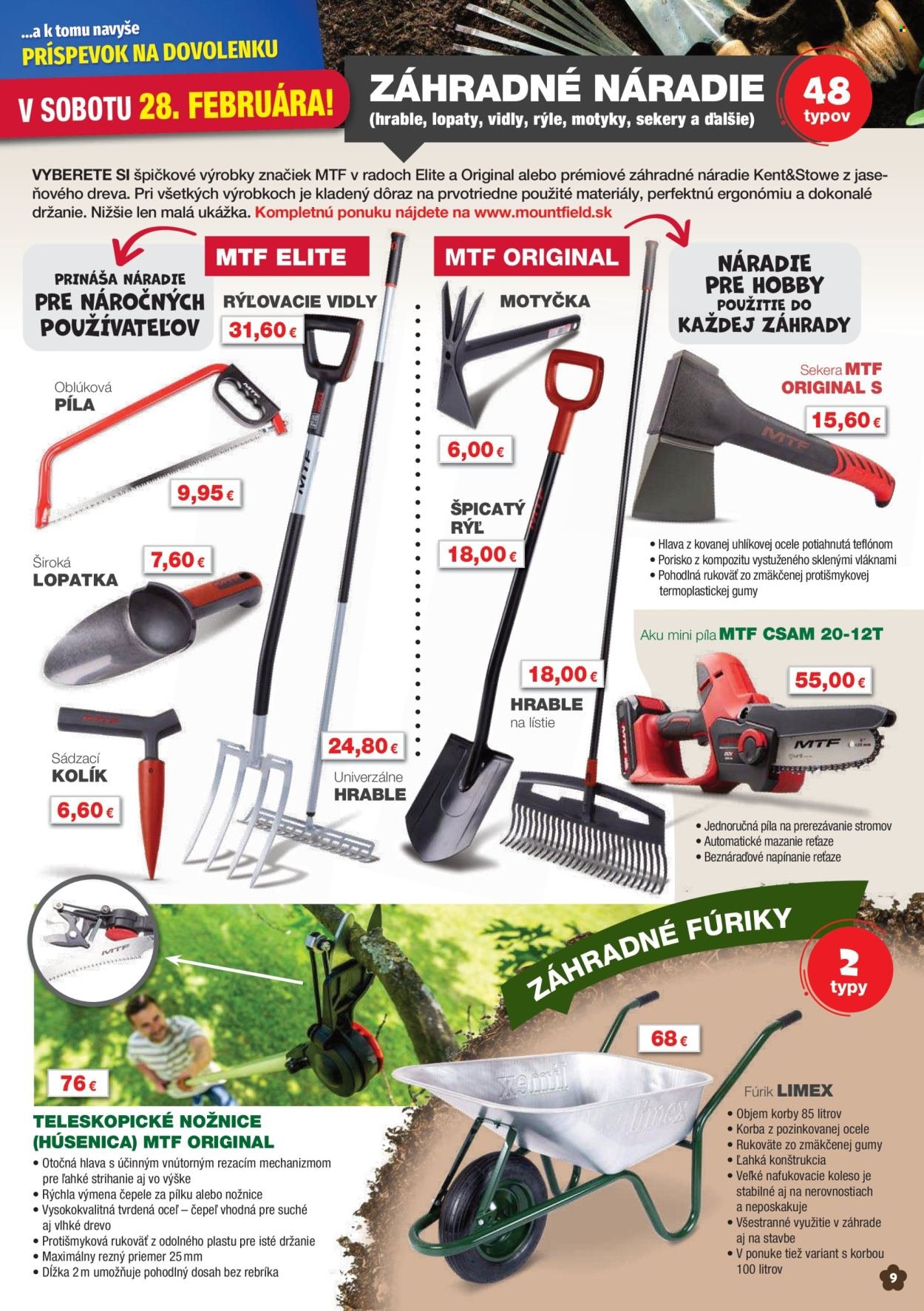 MOUNTFIELD leták - Katalóg pestovateľských potrieb (2026-02-17 - 2026-02-28) | 9