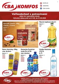 CBA KOMFOS leták - Výhodná ponuka VEĽKOOBCHOD
