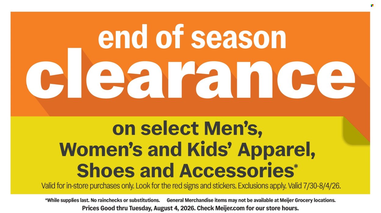 MEIJER ad - Extra Savings on School Styles