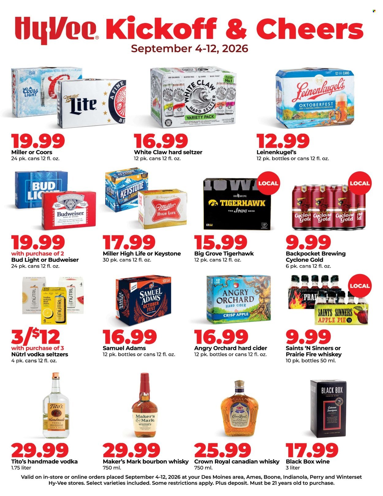 HY-VEE ad - Wine & Spirits Sale